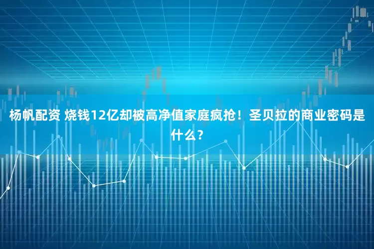 杨帆配资 烧钱12亿却被高净值家庭疯抢！圣贝拉的商业密码是什么？