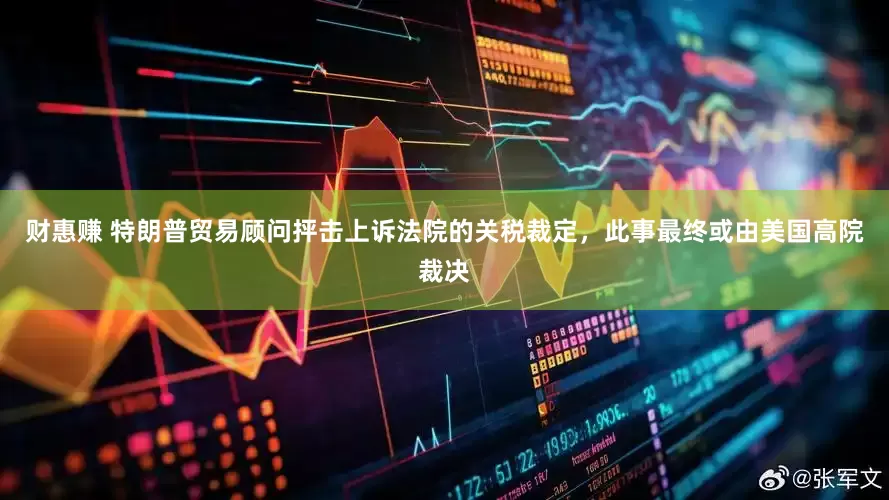 财惠赚 特朗普贸易顾问抨击上诉法院的关税裁定，此事最终或由美国高院裁决